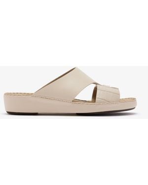 LAGGAR Looped Belt Sandals - White