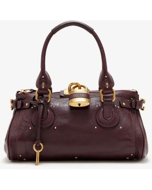 Chloé Paddington Shoulder Bag - Purple