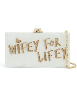 Sophia Webster Wifey For Lifey Clutch - White