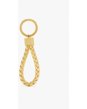 Bottega Veneta Intreccio Key Ring - Metallic