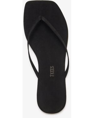 TKEES Lily Suede Flip Flops - Black
