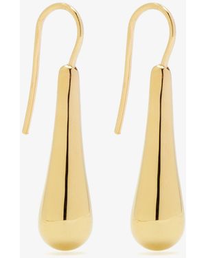 Annika Inez Small Swaying Drop Earrings - Metallic
