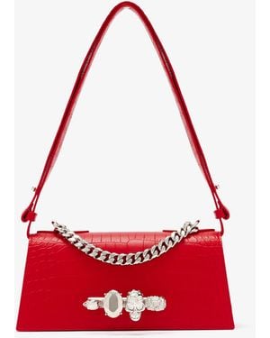 McQueen Jeweled Mini Bag - Red