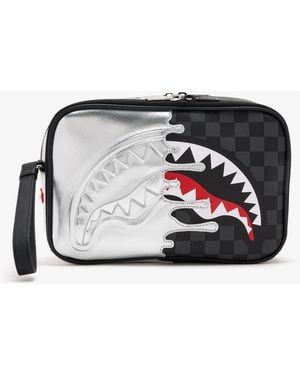 Sprayground Side Drip Check Toiletry Brick - Black