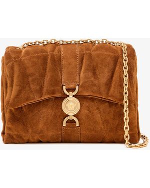 Versace Kleio Quilted Shoulder Bag - Brown