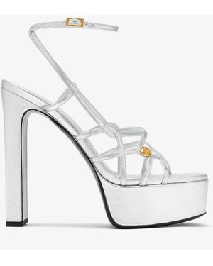 Versace Valentina 140 Platform Sandals - White