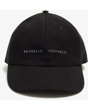Brunello Cucinelli Gabardine Baseball Cap - Black
