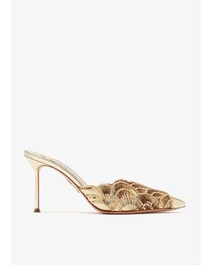 Aquazzura Ce Soir 85 Mules - Natural