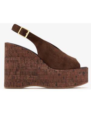 Tony Bianco Valerie Wedge Sandals - Brown