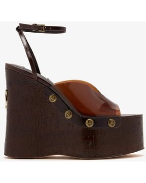 Naked Wolfe Tiger Lily Wedge Sandals - Brown