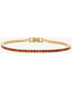 Ryenn's Eyes Carnelian Tennis Bracelet - White