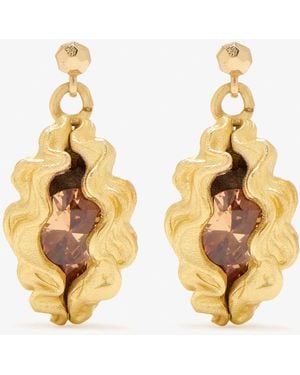 Oceanus Panopea Earrings - Metallic