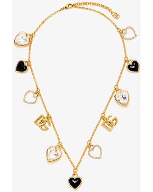 Dolce & Gabbana Italian Tailoring Hearts Necklace - Blue