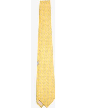 Ferragamo Nautical Print Tie - White