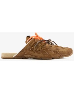 Miu Miu X New Balance 530 Sl Faded Suede Mules - Brown