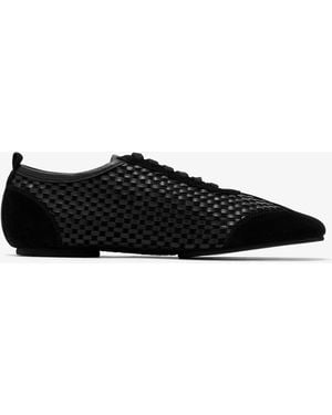 St. Agni Lattice Weave Ballet Sneakers - Black