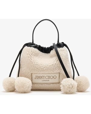 Jimmy Choo Drawstring Pouch Top-Handle Bag - Natural