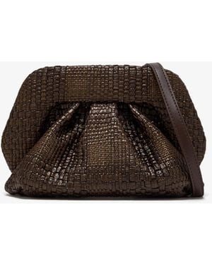 THEMOIRÈ Gea Straw Clutch - Brown