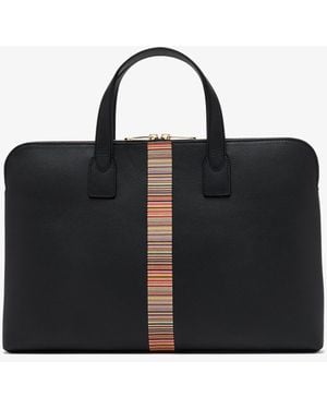 Paul Smith Signature Stripe Slim Folio - Black