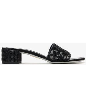 Rene Caovilla Allura Mules - White