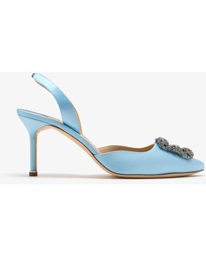 Manolo Blahnik Hangisli Slingback Pumps - Blue