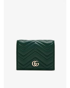 Gucci Gg Marmont Mini Wallet - Green