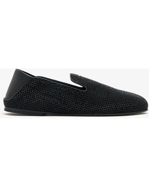 Giuseppe Zanotti Rubhen Rhinestone Slippers - Black