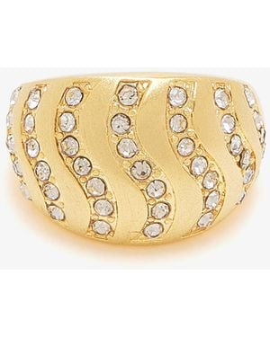 LYNYER Aurora Wave Chunky Ring - Metallic