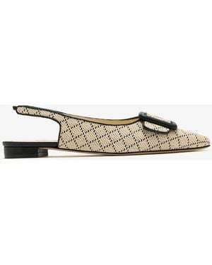 Manolo Blahnik Maylurabi Slingback Flats - White