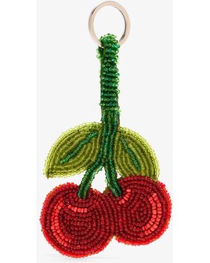 The Jacksons Cherry Beaded Keyring - Red