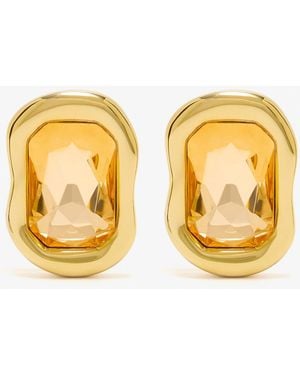 Givenchy Sculptural Crystal Earrings - Metallic