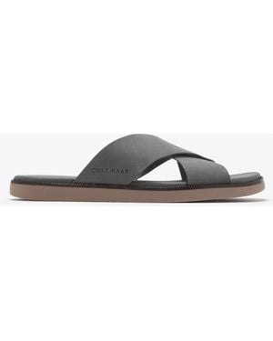 Cole Haan Nantucket Cross Strap Sandals - Gray