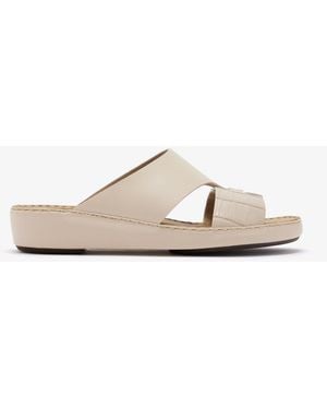 LAGGAR Looped Belt Sandals - White