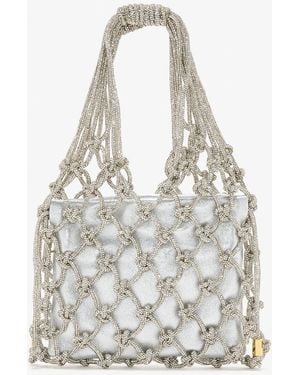 HIBOURAMA Carrie Crystal-Embellished Bag - White