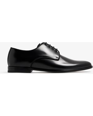 Dolce & Gabbana Brushed Calfskin Derby Shoes - Black