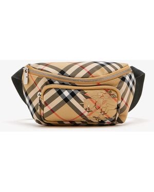 Burberry Small Check Belt Bag - White