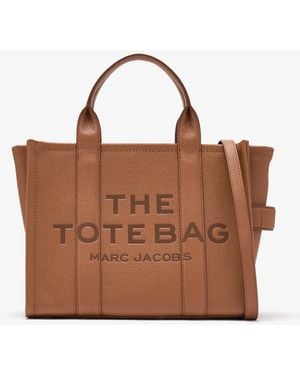 Marc Jacobs The Leather Medium Tote Bag - Brown