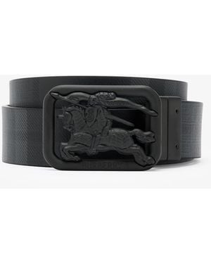 Burberry Reversible Check Rider Belt - Black