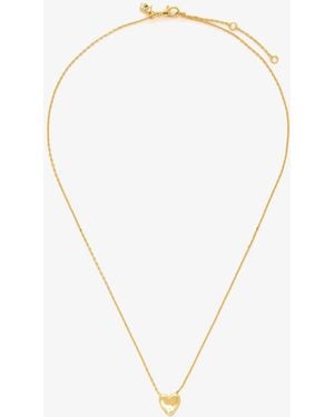 Ryenn's Eyes Sculpted Heart Pendant Necklace - White