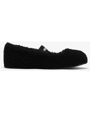 Moon Boot Shearling Ballerinas - Black