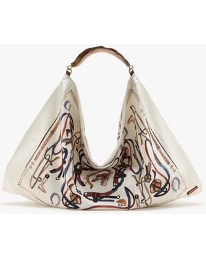 FARM Rio Satin Scarf Medium Bag - Natural