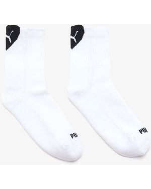 PUMA Heart Crew Socks - White