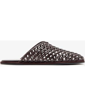 Neous Atik Woven Leather Flats - White