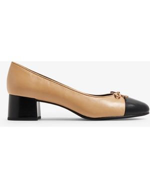 Tory Burch Cap-Toe Pumps - Natural