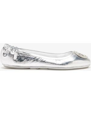 Tory Burch Minne Travel Ballet Flats - White
