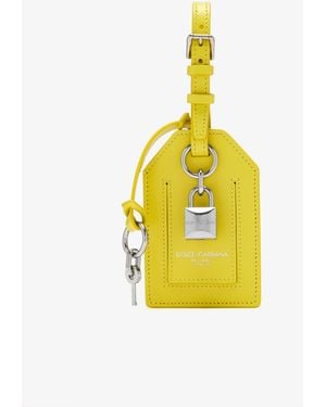 Dolce & Gabbana Calfskin Name Tag - Yellow