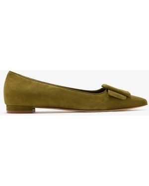 Manolo Blahnik Maysale Ballet Flats - Green