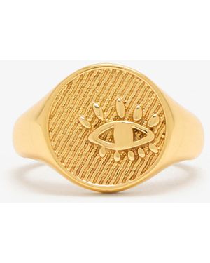 Ryenn's Eyes Eye Signet Ring - Metallic