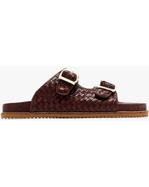 Dragon Diffusion Double Buckle Sandals - Brown