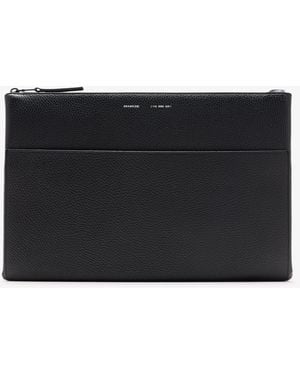 GRAMS28 114 Leather Tech Folio - Black